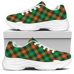 Irish Saint Patrick's Day Plaid Print White Chunky Shoes