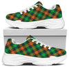 Irish Saint Patrick's Day Plaid Print White Chunky Shoes