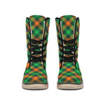 Irish Saint Patrick's Day Plaid Print Winter Boots