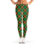 Irish Saint Patrick's Day Plaid Print Women's Leggings