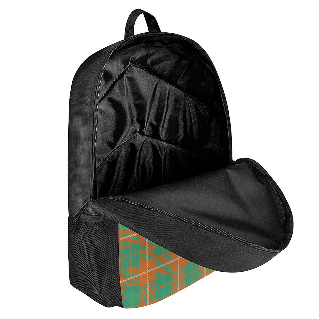Irish Saint Patrick's Day Tartan Print 17 Inch Backpack