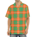 Irish Saint Patrick's Day Tartan Print Aloha Shirt