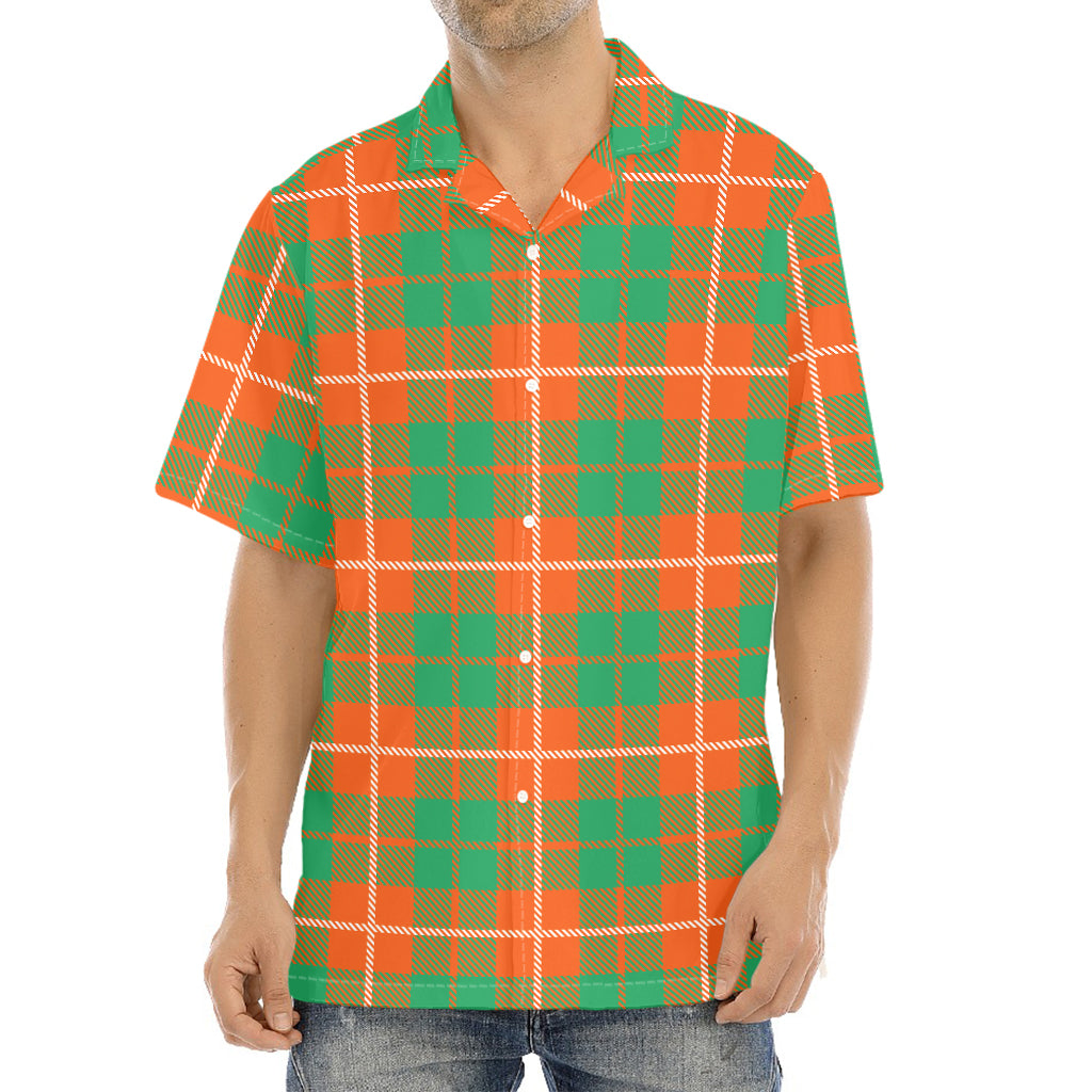 Irish Saint Patrick's Day Tartan Print Aloha Shirt