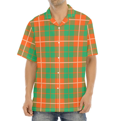 Irish Saint Patrick's Day Tartan Print Aloha Shirt
