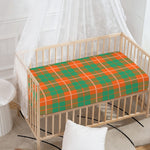 Irish Saint Patrick's Day Tartan Print Baby Crib Sheet
