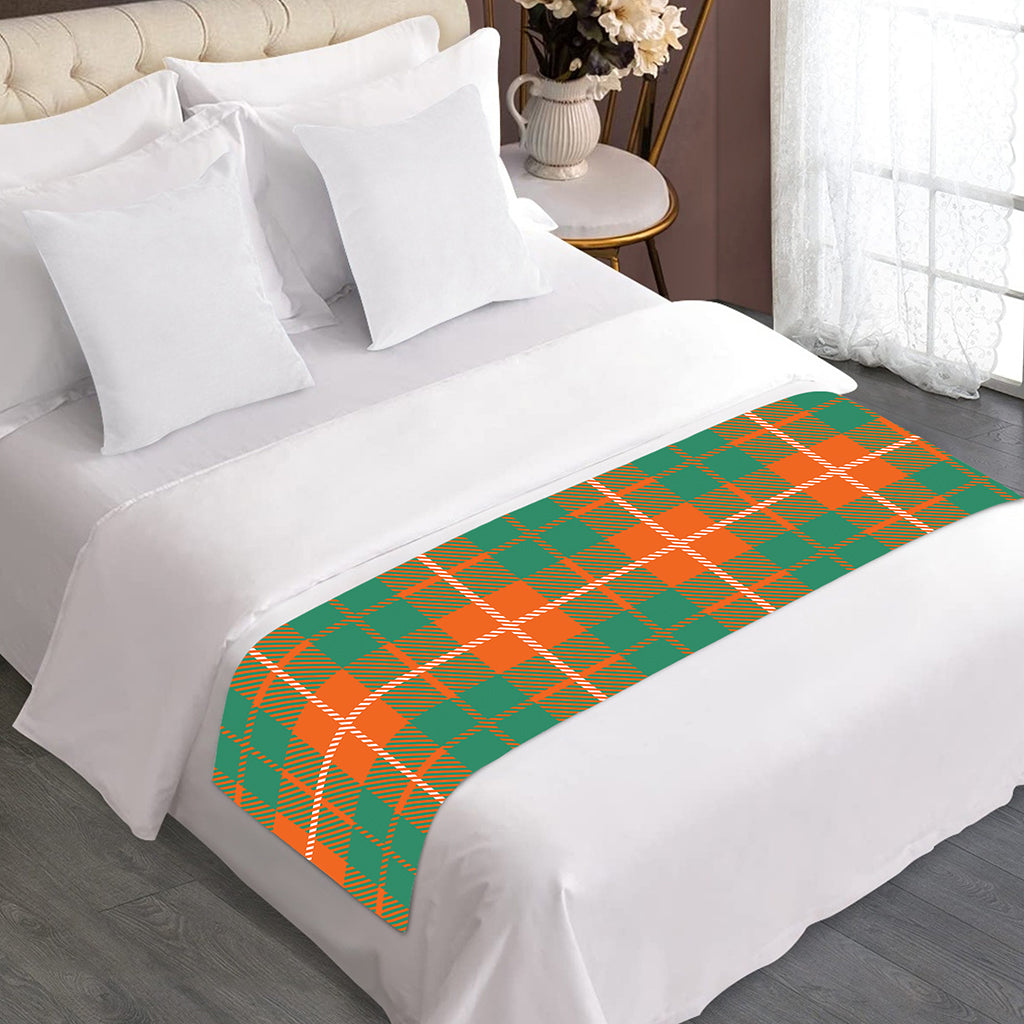 Irish Saint Patrick's Day Tartan Print Bed Runner