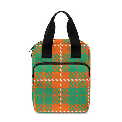 Irish Saint Patrick's Day Tartan Print Bible Tote Bag