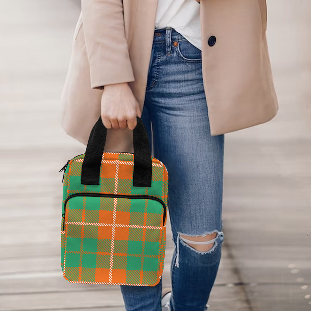 Irish Saint Patrick's Day Tartan Print Bible Tote Bag
