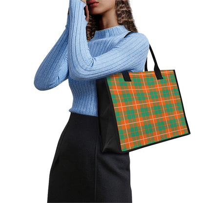 Irish Saint Patrick's Day Tartan Print Canvas Tote Bag