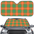 Irish Saint Patrick's Day Tartan Print Car Windshield Sun Shade
