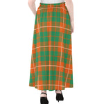 Irish Saint Patrick's Day Tartan Print Chiffon Maxi Skirt