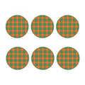 Irish Saint Patrick's Day Tartan Print Coaster Set