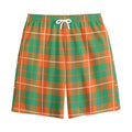 Irish Saint Patrick's Day Tartan Print Cotton Shorts