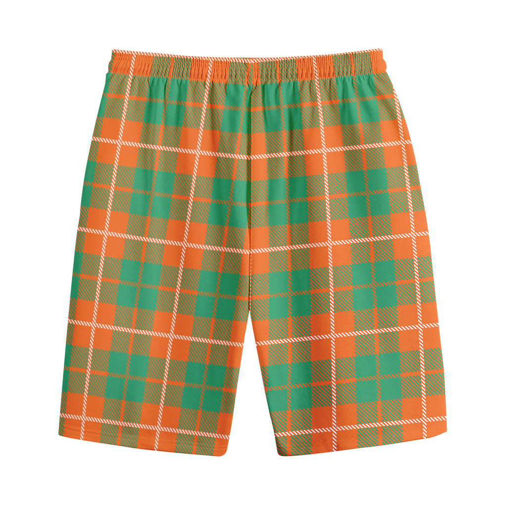 Irish Saint Patrick's Day Tartan Print Cotton Shorts