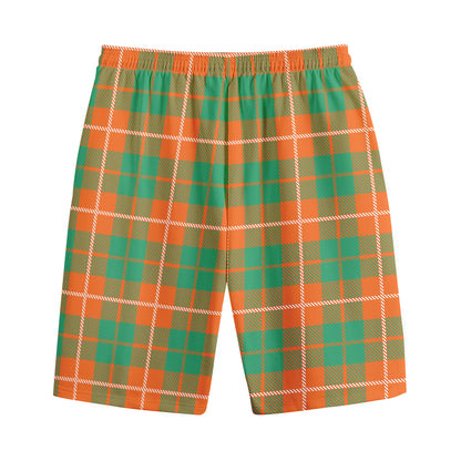 Irish Saint Patrick's Day Tartan Print Cotton Shorts