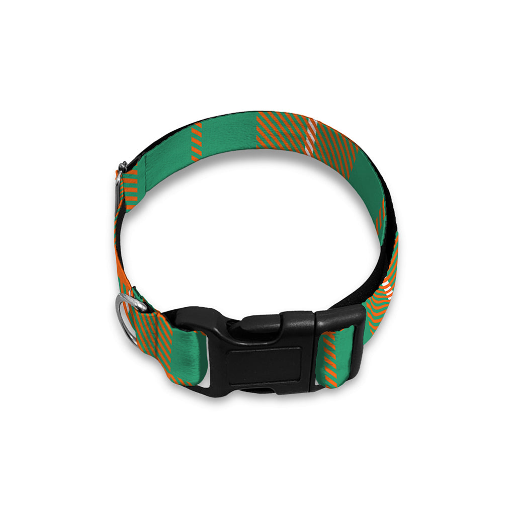 Irish Saint Patrick's Day Tartan Print Dog Collar