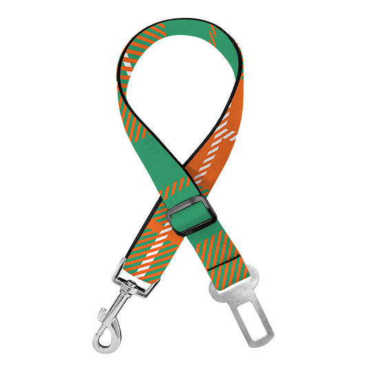 Irish Saint Patrick's Day Tartan Print Dog Seat Belt