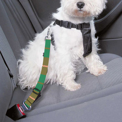 Irish Saint Patrick's Day Tartan Print Dog Seat Belt