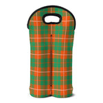 Irish Saint Patrick's Day Tartan Print Double Neoprene Wine Tote