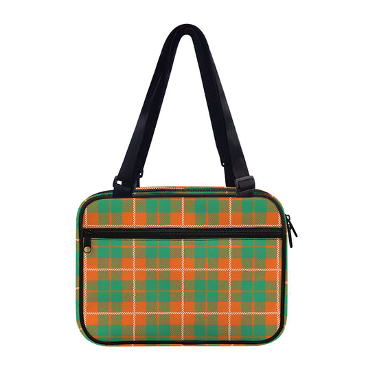 Irish Saint Patrick's Day Tartan Print Double Strap Bible Bag