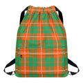 Irish Saint Patrick's Day Tartan Print Drawstring Backpack