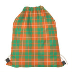 Irish Saint Patrick's Day Tartan Print Drawstring Bag