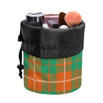 Irish Saint Patrick's Day Tartan Print Drawstring Makeup Bag