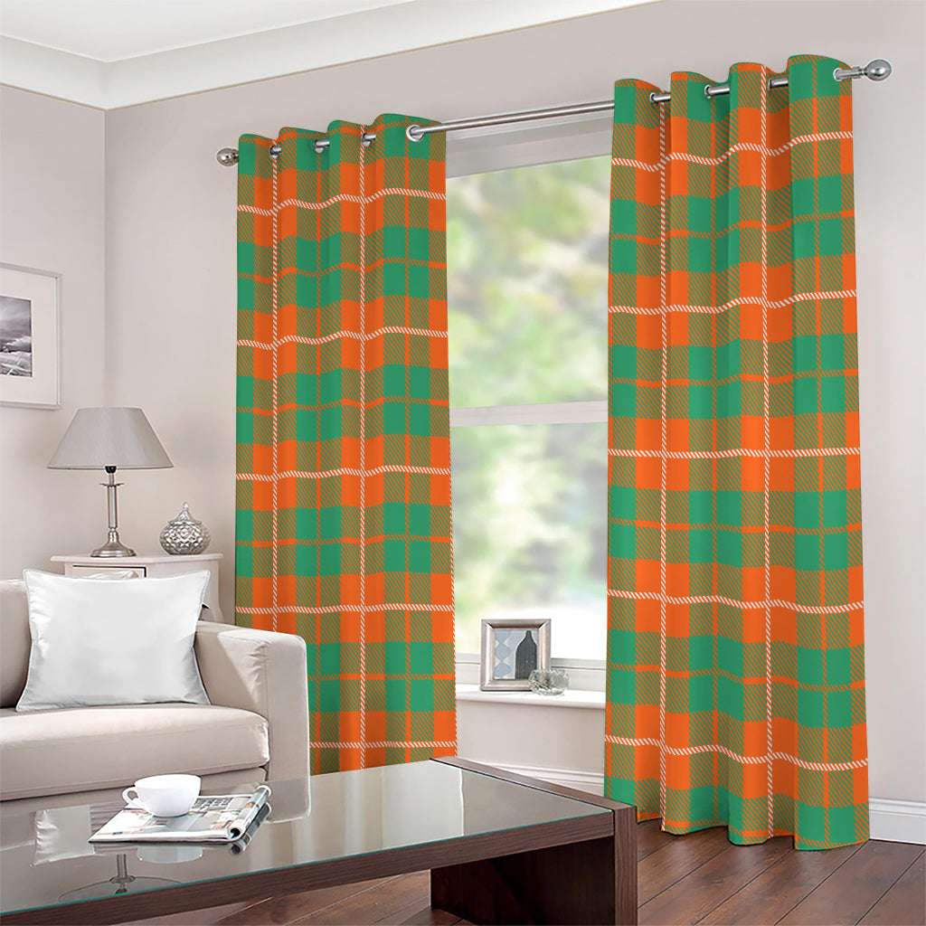 Irish Saint Patrick's Day Tartan Print Extra Wide Grommet Curtains