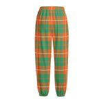 Irish Saint Patrick's Day Tartan Print Fleece Lined Knit Pants
