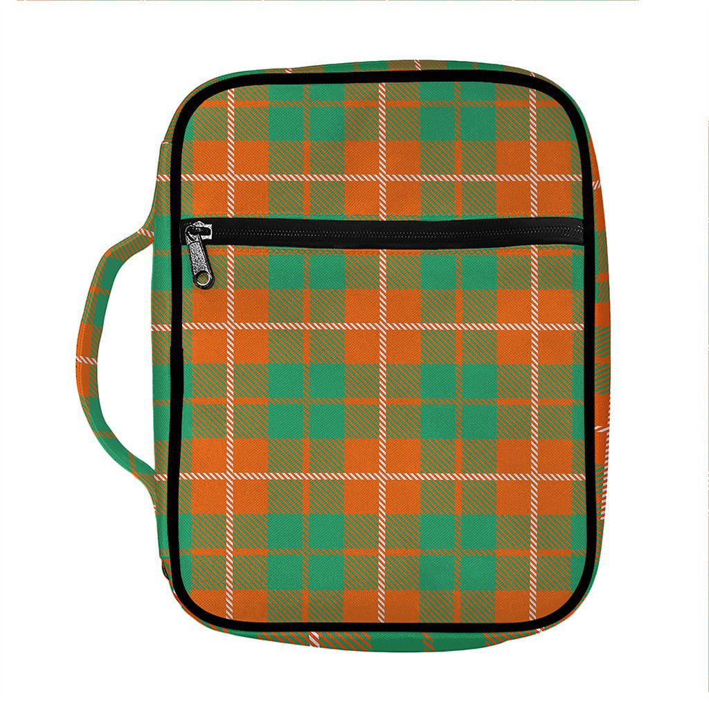 Irish Saint Patrick's Day Tartan Print Front Pocket Bible Bag