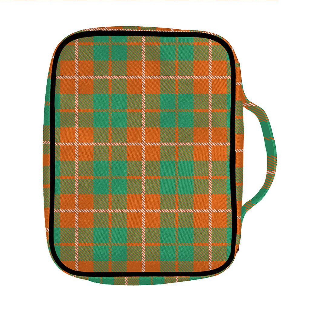 Irish Saint Patrick's Day Tartan Print Front Pocket Bible Bag