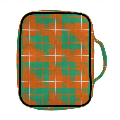 Irish Saint Patrick's Day Tartan Print Front Pocket Bible Bag