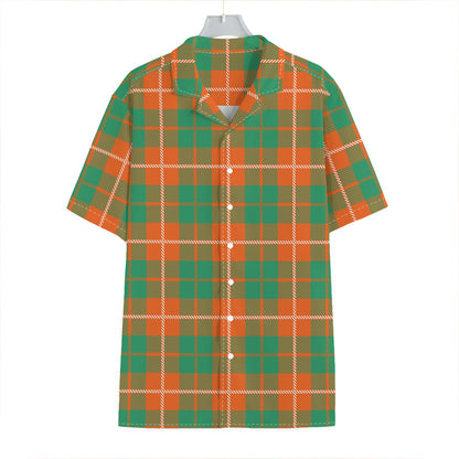 Irish Saint Patrick's Day Tartan Print Hawaiian Shirt