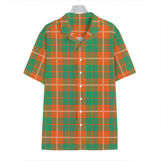 Irish Saint Patrick's Day Tartan Print Hawaiian Shirt