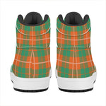 Irish Saint Patrick's Day Tartan Print High Top Leather Sneakers
