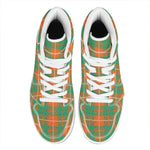 Irish Saint Patrick's Day Tartan Print High Top Leather Sneakers