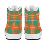 Irish Saint Patrick's Day Tartan Print High Top Leather Sneakers