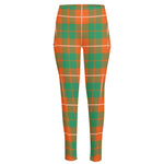 Irish Saint Patrick's Day Tartan Print High-Waisted Pocket Leggings