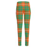 Irish Saint Patrick's Day Tartan Print High-Waisted Pocket Leggings