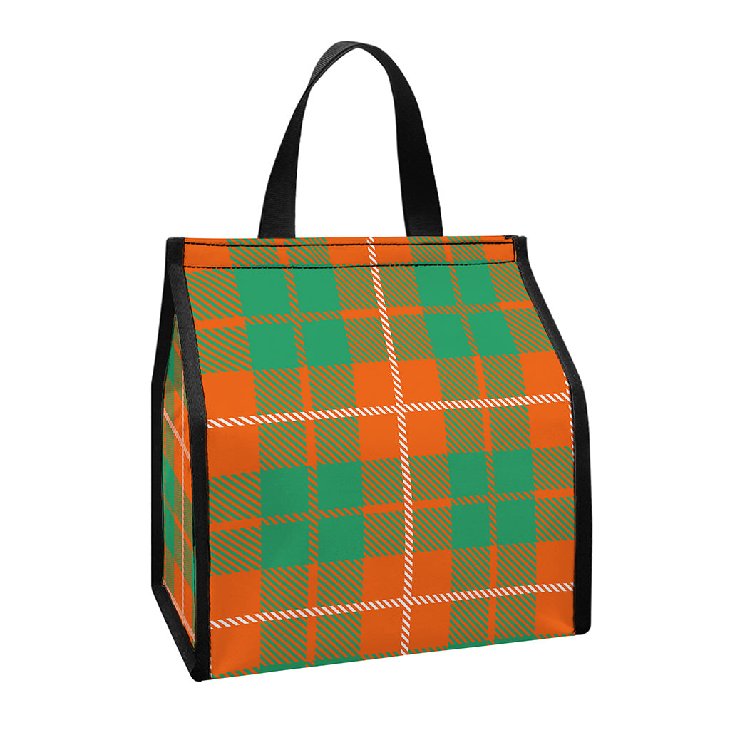 Irish Saint Patrick's Day Tartan Print Insulated Lunch Tote