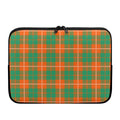 Irish Saint Patrick's Day Tartan Print Laptop Sleeve