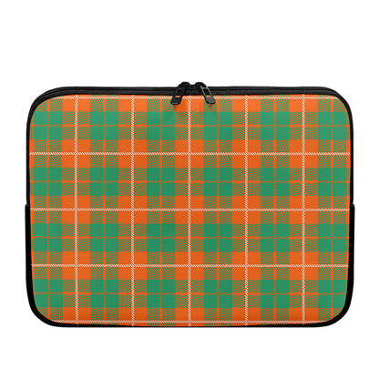 Irish Saint Patrick's Day Tartan Print Laptop Sleeve