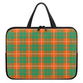 Irish Saint Patrick's Day Tartan Print Laptop Sleeve With Handle