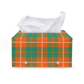 Irish Saint Patrick's Day Tartan Print Leather Tissue Box Cover
