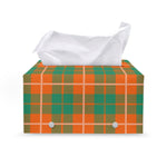 Irish Saint Patrick's Day Tartan Print Leather Tissue Box Cover