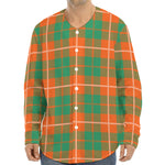 Irish Saint Patrick's Day Tartan Print Long Sleeve Baseball Jersey