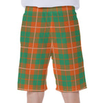 Irish Saint Patrick's Day Tartan Print Men's Beach Shorts