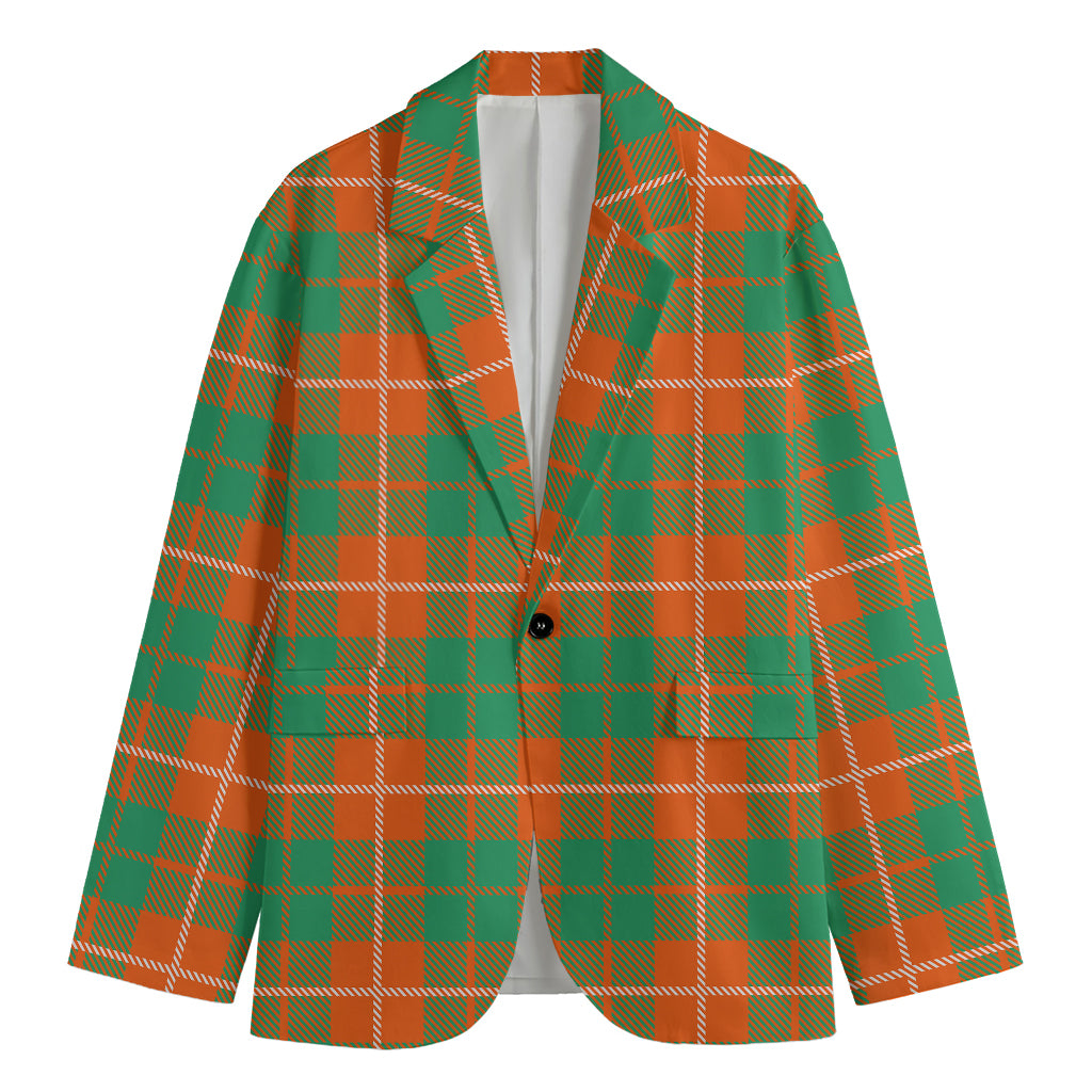 Irish Saint Patrick's Day Tartan Print Men's Blazer