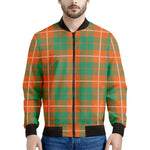 Irish Saint Patrick's Day Tartan Print Men's Bomber Jacket