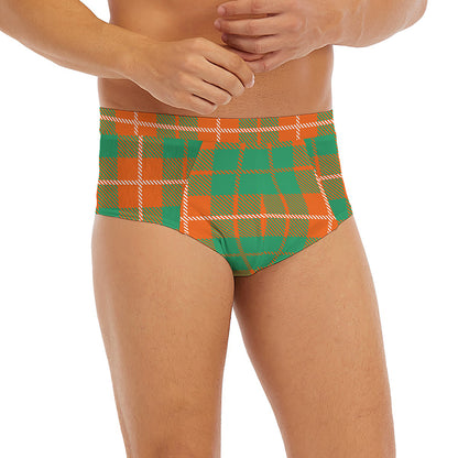Irish Saint Patrick's Day Tartan Print Men's Briefs
